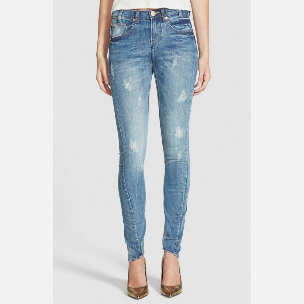 One Teaspoon Hoodlums Destroyed Skinny Leg